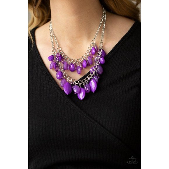 paparazzi Jewelry - Midsummer Mixer - Purple Necklace 2573